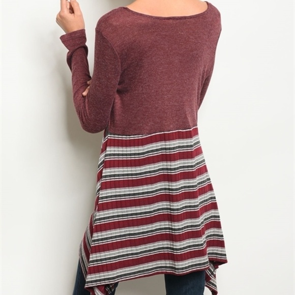 Burgundy Olive Top - Picture 2 of 2